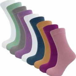 Korting 🧨 SQOTTON 10 Paar Kindersokken - Basic/Pastel - Maat 31-34 ⭐