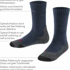 Hete verkoop ⭐ FALKE TK2 Wandelsokken Warm Winter Zacht Thermisch Ademend Anti-blaar Antizweet Zonder Motief Met Elastische Boord Merinowol Blauw Unisex Sportsokken - Maat 23-26 🎉 -Bergstein Shop 550x566 7