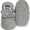 Flash-uitverkoop ❤️ Little Riots - Babyslofjes - Antislip - Fleece Stepper - Grijs - Slofjes Voor Je Baby, Dreumes En Peuter Voor Jongens En Meisjes - 6-12 Maanden (11,5cm) - Schoenmaat 18-19 👍