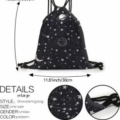 Gloednieuw ✨ Isa's Friends Zwemtas - Gymtas "Space" - Luxe Rugtas Met Trekkoorden - School Tas - Rugzak 🌟 -Bergstein Shop 550x585 6