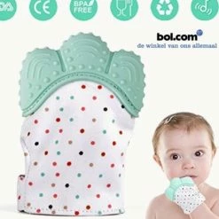 Goedkoopste 👏 Baby Bijthandschoen - Baby-Pastel Groen - Kraamcadeau 🤩 -Bergstein Shop 550x590