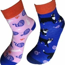 Begroting 🔔 Merkloos Valentijn - Cadeautje Voor Vrouw - Katten Mismatch Sokken - Cats Sokken - Leuke Sokken - Vrolijke Sokken - Luckyday 🧦 Socks - Sokken Met Tekst - Aparte Sokken - 🧦 Socks Waar Je Happy Van Wordt - Maat 36-40 🔔