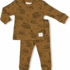 Uitgang ✨ Feetje Pyjama - Marty Mammoth - Bruin - MT. 80 😍