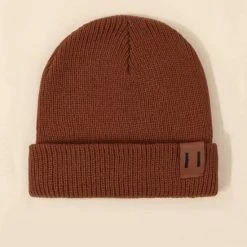 Begroting 🥰 Merkloos Little Koekies - Stoere Wintermuts Roestbruin - Koud - Winter - Kraamcadeau - 0-2 Jaar ⭐