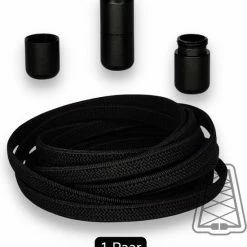 Kopen ⭐ Agletless Elastische Veters - Zwart Plat 6 Mm - Draaisluiting - 1 Paar - Kinderen & Volwassenen One-Size-Fits-All | Bespaar Tijd & Gedoe ✨ -Bergstein Shop 550x601