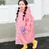 Beste deal 😉 Merkloos Opvouwbare Regenjas Kind Meisjes Waterdicht - Regenponcho Kinderen - Regenpak Met Opbergzak / Schooltas Bescherming / Capuchon 104 / 116 L 4 Jaar 5 Jaar 6 Jaar ⌛