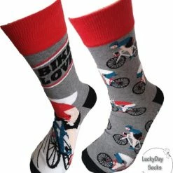 Aanbiedingen 🎁 Merkloos Verjaardag Cadeau - Wielren Fiets Sokken - Mismatch Sokken - Valentijn Cadeautje Voor Hem - Leuke Sokken - Vrolijke Sokken - Luckyday 🧦 Socks - Sokken Met Tekst - Aparte Sokken - 🧦 Socks Waar Je Happy Van Wordt - Maat 41-46 💯