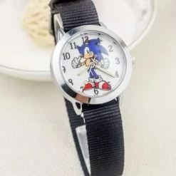 Beste deal ⌛ 12Getit Kinderhorloge Sonic Met Zwart Nylon Bandje 🎉