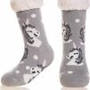 Goedkoopste 🛒 JAXY - Huissokken Kinderen - Verwarmde Sokken - Anti Slip Sokken - Huissokken - Bedsokken - Warme Sokken - Kerstcadeau Voor Kinderen - Thermosokken - Dikke Sokken - Fluffy Sokken - Kerstsokken - Maat 24-27 - Unicorns Grijs 😀