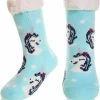 Begroting 🤩 JAXY - Huissokken Kinderen - Verwarmde Sokken - Anti Slip Sokken - Huissokken - Bedsokken - Warme Sokken - Kerstcadeau Voor Kinderen - Thermosokken - Dikke Sokken - Fluffy Sokken - Kerstsokken - Maat 28-31 - Unicorns Blauw ✔️
