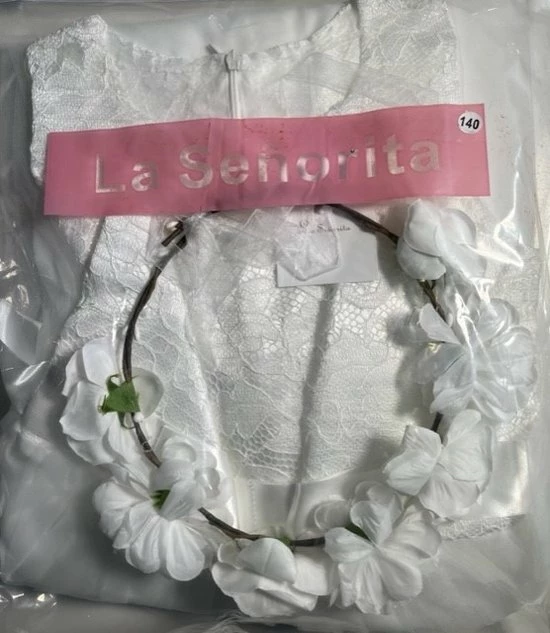 Flash-uitverkoop ๐ฏ La Señorita Communie Jurk Bruidsmeisjes Jurk Bruidsjurk Wit 158-164 (160) Prinsessen Jurk Feestjurk + Bloemenkrans ๐ 5 Flash-uitverkoop ๐ฏ La Señorita Communie Jurk Bruidsmeisjes Jurk Bruidsjurk Wit 158-164 (160) Prinsessen Jurk Feestjurk + Bloemenkrans ๐ - Afbeelding 5