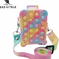 Top 10 👍 San Vitale® - Pop It Schoudertasje - Fidget Toys - Tye Dye - Kinderen - Pastel 👍