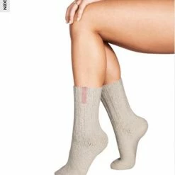 Beste deal ✨ SOXS Wollen Dames Slaapsokken Off White - Kuithoogte ✨