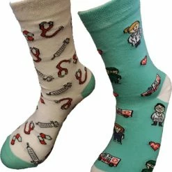 Promo ✨ Merkloos Verjaardag Cadeau - Medicijn Sokken - Dokter Sokken - Mismatch Sokken - Leuke Sokken -Valentijn - Vrolijke Sokken - Luckyday 🧦 Socks - Zuster Sokken- Verpleging Sokken - 🧦 Socks Waar Je Happy Van Wordt - Maat 36-41 ⌛