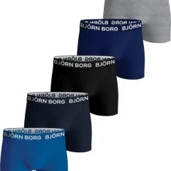 Korting 🎉 Björn Borg Boxershort Core - Onderbroeken - 5 Stuks - Jongens - Maat 158-164 - Zwart, Blauw & Grijs 🔥