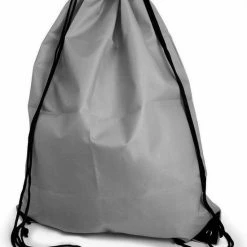 Groothandel π Merkloos Gymtas Met Rijgkoord - Nylon Rugzakjes – Nylon Rugzak – Donker Grijs π