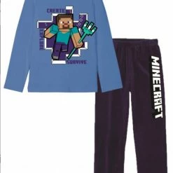 Goedkoop 💯 Minecraft Pyjama - Blauw - Maat 116 / 6 Jaar 🔥