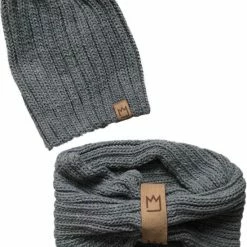 Kopen 🛒 BeaniePlanet Beanie Set Grijs - Kind - Muts En Colsjaal - Unisex Tot 10 Jaar ⌛ -Bergstein Shop 550x742 1