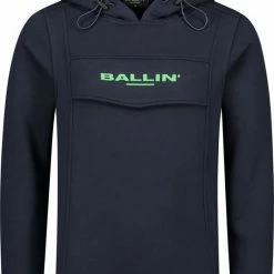 Beste Verkoop 🌟 Ballin Amsterdam - Jongens Slim Fit Hoodie - Blauw - Maat 152 ✔️
