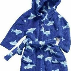 Beste deal 🎉 Playshoes - Fleece Badjas Met Capuchon - Haaien - Maat 146-152cm 🔔 -Bergstein Shop 550x778 3