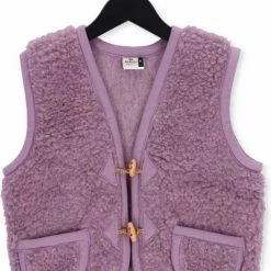 Promo 😀 Alwero Unisex Gilet "Alpen Junior 100% Wol" Lila - Maat 104/110 👏 -Bergstein Shop 550x790