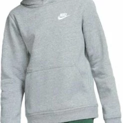 Aanbiedingen ✔️ Nike Sportswear Club Meisjes/Jongens Trui - Carbon Heather/White - Maat M 🧨 -Bergstein Shop 550x795