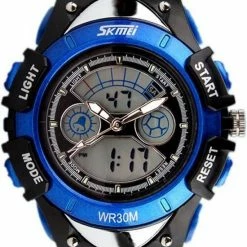 Kopen 🌟 SKMEI Kinderhorloge Chronograaf – Dual Time – Waterproof – Blauw 🌟