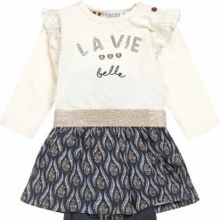 Kopen 👏 Dirkje Meisjes Kledingsetje 3st Jurk + Legging+haarband 🛒