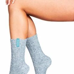 Korting 😀 SOXS Grijze Wollen Damessokken Angels Falls Label Kuithoge Huissokken Ekowol 🛒
