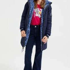 Beste deal ❤️ WE Fashion Meisjes Reversible Parka Met Dessin En Imitatiebont - Maat 158/164 ⌛ -Bergstein Shop 550x814 1