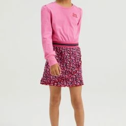 Korting 💯 WE Fashion Meisjes Jurk Met Embroidery En Dessin - Maat 134/140 😀 -Bergstein Shop 550x814