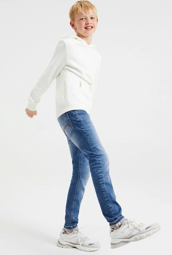 Gloednieuw β WE Fashion Jongens Slim Fit π Jeans Met Stretch - Donkerblauw - Maat 116 β€οΈ 3 Gloednieuw β WE Fashion Jongens Slim Fit π Jeans Met Stretch - Donkerblauw - Maat 116 β€οΈ - Afbeelding 3