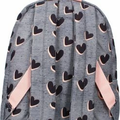 Beste deal 🎉 Milky Kiss Love Land - Rugzak - Schooltas Meisje - Grijs - Hartjes ✔️ -Bergstein Shop 550x822 1