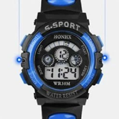 Aanbiedingen ❤️ Clockx - Jongenshorloge - Kinderhorloge - Digitaal - Licht - Alarm - Kinder Horloge - Zwart - Blauw 🔥 -Bergstein Shop 550x833